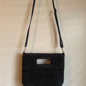 Universal Thread Black Textured Crossbody Bag